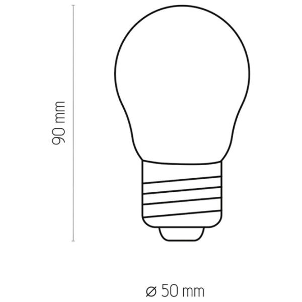 Bec LED cu filament TK Lighting TK-3573 5901780535735 E27 / 4.5 W / 2200 K / / Yellow photo 3