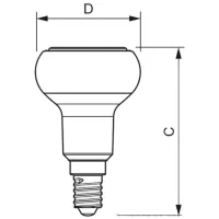 Bec LED Philips R50 151702 E14 / 4.5 W / 2700 K / / White photo 3