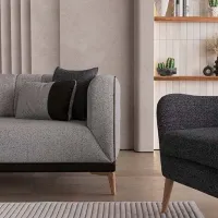 Canapea Modalife Bohem 3 (880613987) Stofă / Light Gray photo 5
