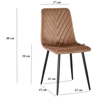 Scaun de bucătărie Yasen DC5012S Stofă/ Gold Black photo 5