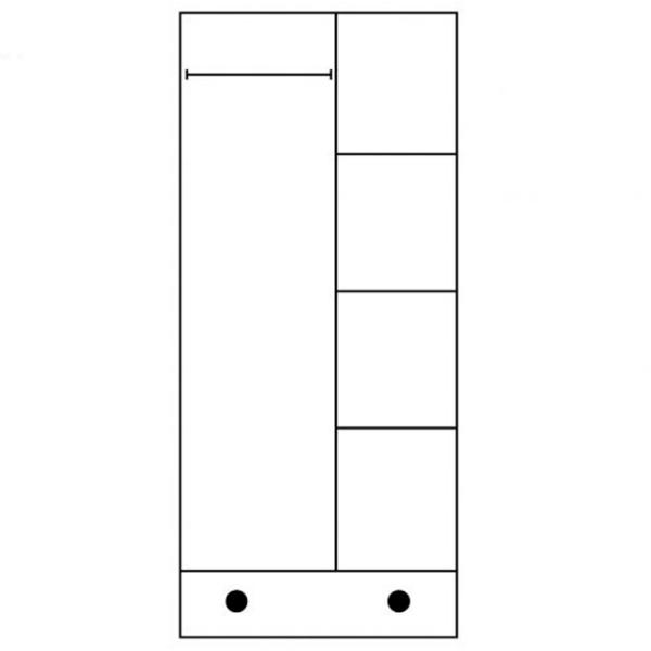 Dulap Drewmax SF107 80 x 60 x 190 / PAL /  photo 2