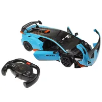Mașină Rastar Lamborghini Huracan STO 98700 8 km/h / 2.4 GHz / Black Blue photo 8