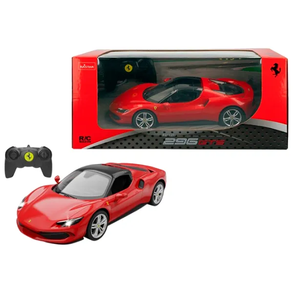 Mașină Rastar Ferrari 296 GTS 94600 10 km/h / 27 MHz / Gray Red photo 5