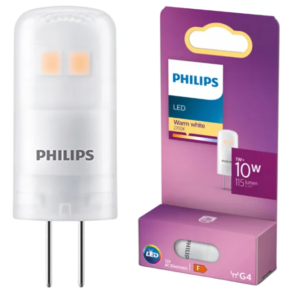 Лампочка светодиодная Philips CorePro LED capsule 929002388902 G4 / 1 Вт / 3000 K / / White photo 3 Лампочка светодиодная Philips CorePro LED capsule 929002388902 G4 / 1 Вт / 3000 K / / White photo 3