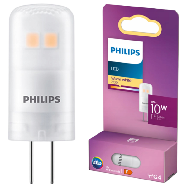 Лампочка светодиодная Philips CorePro LED capsule 929002388902 G4 / 1 Вт / 3000 K / / White photo 3 Лампочка светодиодная Philips CorePro LED capsule 929002388902 G4 / 1 Вт / 3000 K / / White photo 3