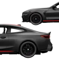 Mașină Rastar BMW M4 CSL 60532 10 km/h / 2.4 GHz / Red Black photo 6