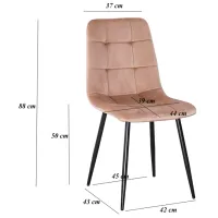 Scaun de bucătărie Yasen DC 5012L Stofă/ Brown Black photo 5