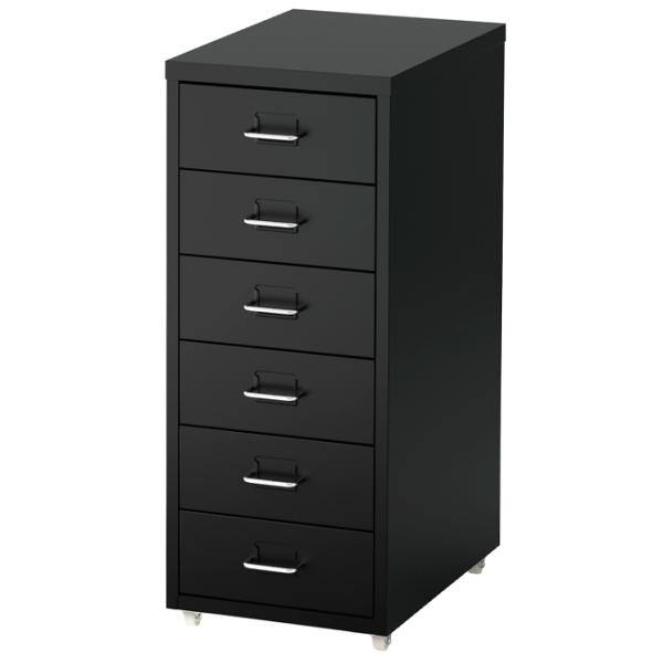 Comodă Ikea Helmer 28 x 69 x 44 / Metal / Black photo 1