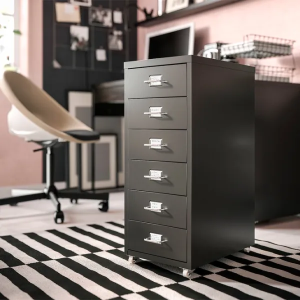 Comodă Ikea Helmer 28 x 69 x 44 / Metal / Black photo 3