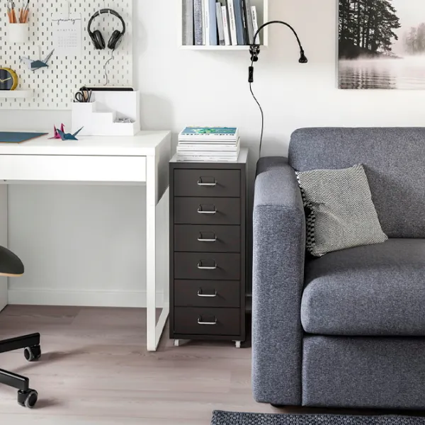 Comodă Ikea Helmer 28 x 69 x 44 / Metal / Black photo 4