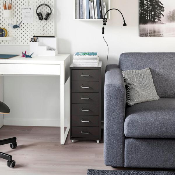 Comodă Ikea Helmer 28 x 69 x 44 / Metal / Black photo 4