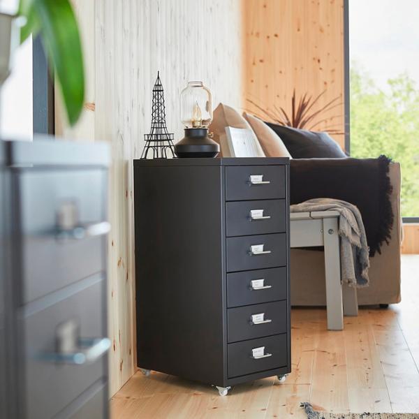 Comodă Ikea Helmer 28 x 69 x 44 / Metal / Black photo 5