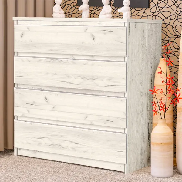 Комод Modern Komfi 79 x 75 x 39см / ДСП / Дуб Крафт Белый photo 2