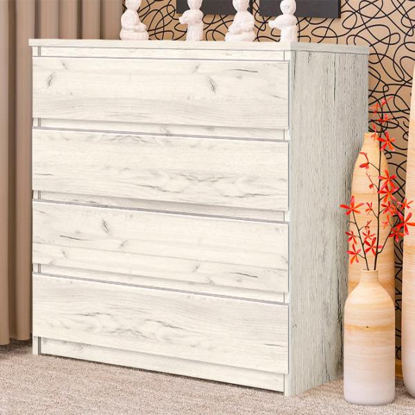 Комод Modern Komfi 79 x 75 x 39см / ДСП / Дуб Крафт Белый photo 2