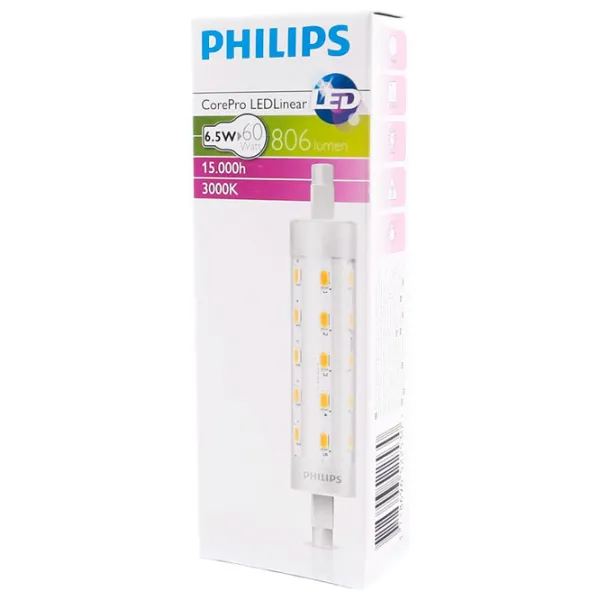 Лампочка светодиодная Philips CorePro LED capsule 929001186102 R7S / 6.5 Вт / 3000 K / / White photo 3 Лампочка светодиодная Philips CorePro LED capsule 929001186102 R7S / 6.5 Вт / 3000 K / / White photo 3