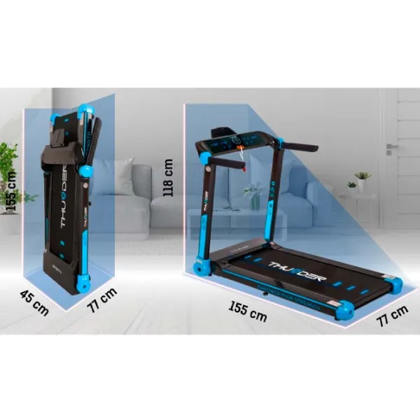 Bandă de alergat Thunder Ultra 16 km/h / 160 kg / Black photo 6