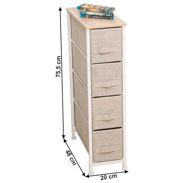 Comodă Mobhaus Ofelia Typ 2 75.5 x 20 x 48 / MDF / Beige photo 3