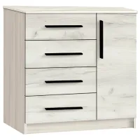 Комод Modern Kenon 4+1S 88 x 95 x 38см / ДСП / Дуб Крафт Белый