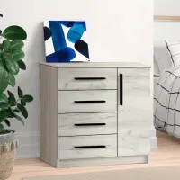 Comodă Modern Kenon 4+1S 88 x 95 x 38 / PAL / Stejar Craft Alb photo 4