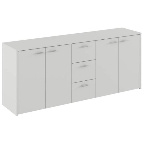 Комод Tempo Kondela Hugos 74.5 x 180 x 42см / ЛДСП / Белый photo 1
