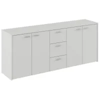 Comodă Tempo Kondela Hugos 74.5 x 180 x 42 / LPAL / Alb