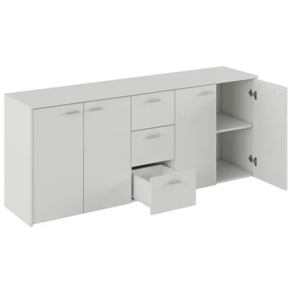 Комод Tempo Kondela Hugos 74.5 x 180 x 42см / ЛДСП / Белый photo 2
