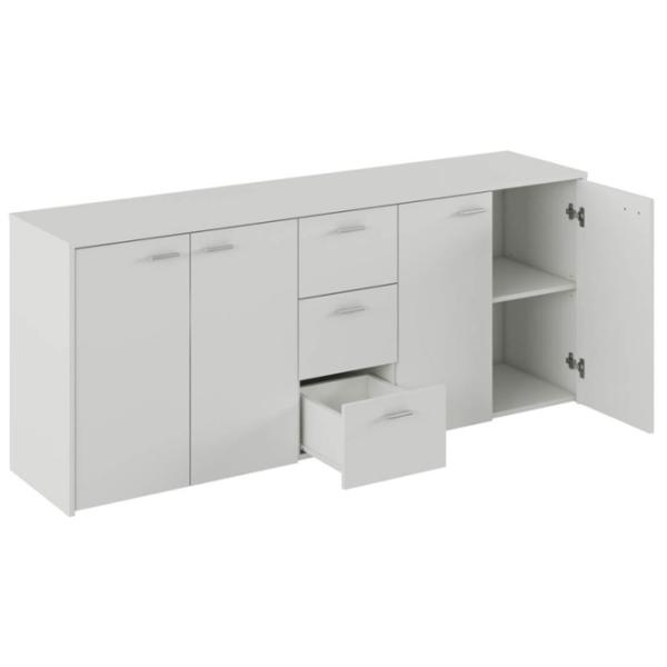 Комод Tempo Kondela Hugos 74.5 x 180 x 42см / ЛДСП / Белый photo 2