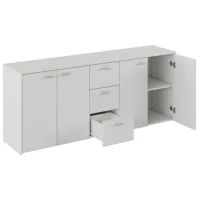 Comodă Tempo Kondela Hugos 74.5 x 180 x 42 / LPAL / Alb photo 2