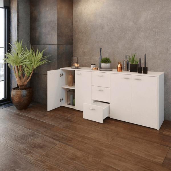 Комод Tempo Kondela Hugos 74.5 x 180 x 42см / ЛДСП / Белый photo 5