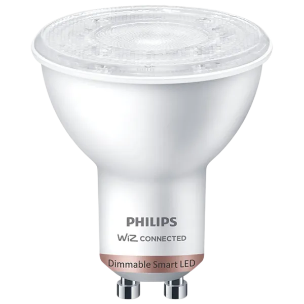 Bec inteligent LED Philips Spot WIZ 929002448121 GU10 / 4.7 W / 2700 K / / White photo 1 Bec inteligent LED Philips Spot WIZ 929002448121 GU10 / 4.7 W / 2700 K / / White photo 1