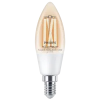 Bec inteligent LED cu filament Philips Candle Filament WIZ 929003017621 E14 / 4.9 W / 6500 K / / Yellow