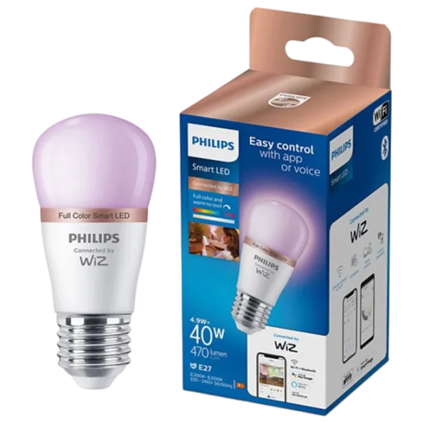 Умная лампочка светодиодная Philips RGB WIZ 929003499821 E27 / 4.9 Вт / 2200 К / / RGB photo 3 Умная лампочка светодиодная Philips RGB WIZ 929003499821 E27 / 4.9 Вт / 2200 К / / RGB photo 3