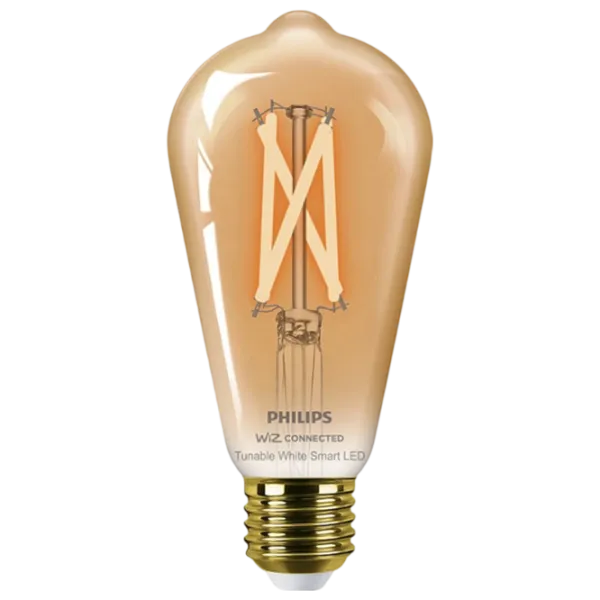 Умная лампочка светодиодная филаментная Philips WIZ 929003018721 E27 / 7 Вт / 2000 K / / White photo 1 Умная лампочка светодиодная филаментная Philips WIZ 929003018721 E27 / 7 Вт / 2000 K / / White photo 1
