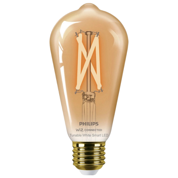 Умная лампочка светодиодная филаментная Philips WIZ 929003018721 E27 / 7 Вт / 2000 K / / White photo 1 Умная лампочка светодиодная филаментная Philips WIZ 929003018721 E27 / 7 Вт / 2000 K / / White photo 1