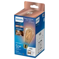 Bec inteligent LED cu filament Philips WIZ 929003018721 E27 / 7 W / 2000 K / / White photo 2