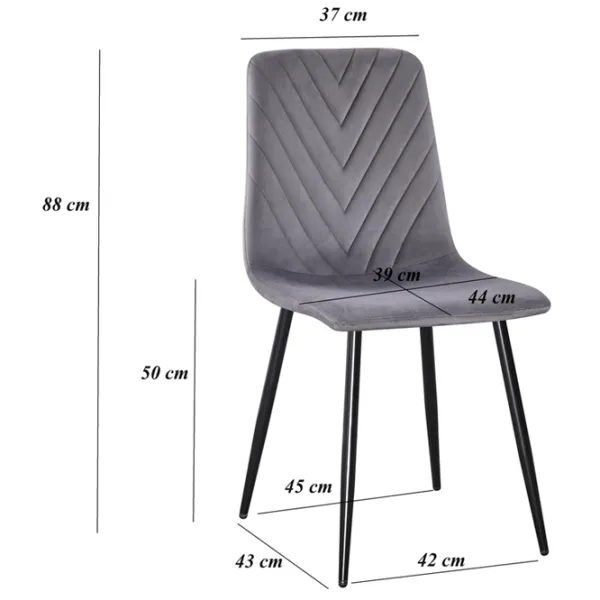 Scaun de bucătărie Yasen DC5012S Stofă/ Gray Black photo 5 Scaun de bucătărie Yasen DC5012S Stofă/ Gray Black photo 5