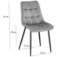 Scaun de bucătărie Yasen DC6005 Stofă/ Beige Black photo 5