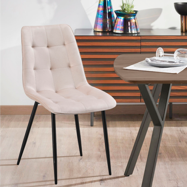 Scaun de bucătărie Yasen DC6005 Stofă/ Beige Black photo 6 Scaun de bucătărie Yasen DC6005 Stofă/ Beige Black photo 6