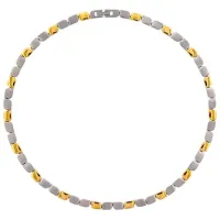 Ожерелье из титана Boccia 08003-02 Титан / Серый-Золотой