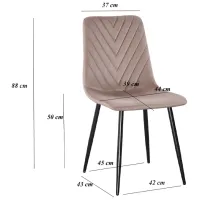 Scaun de bucătărie Yasen DC5012S Stofă/ Brown Black photo 5