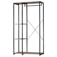 Стеллаж H&S 48340 166 x 90 x 40см cm / МДФ / Black
