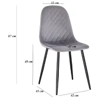 Scaun de bucătărie Yasen DC5010 Stofă/ Gray Black photo 5