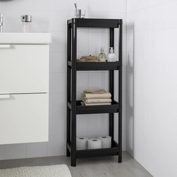 Стеллаж Ikea Vesken 101 x 36 x 23см cm / Пластик / Black photo 2