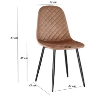 Scaun de bucătărie Yasen DC5010 Stofă/ Brown Black photo 5