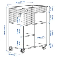 Стеллаж Ikea Ovning 70 x 54 x 33см cm / ЛДСП / Green photo 2