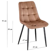 Scaun de bucătărie Yasen DC6005 Stofă/ Brown Black photo 5