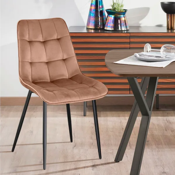 Scaun de bucătărie Yasen DC6005 Stofă/ Brown Black photo 6 Scaun de bucătărie Yasen DC6005 Stofă/ Brown Black photo 6