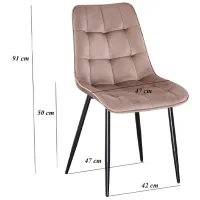 Scaun de bucătărie Yasen DC6005 Stofă/ Dark Brown Black photo 4