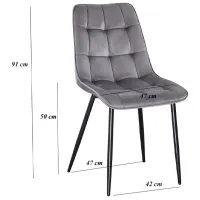 Scaun de bucătărie Yasen DC6005 Stofă/ Gray Black photo 5