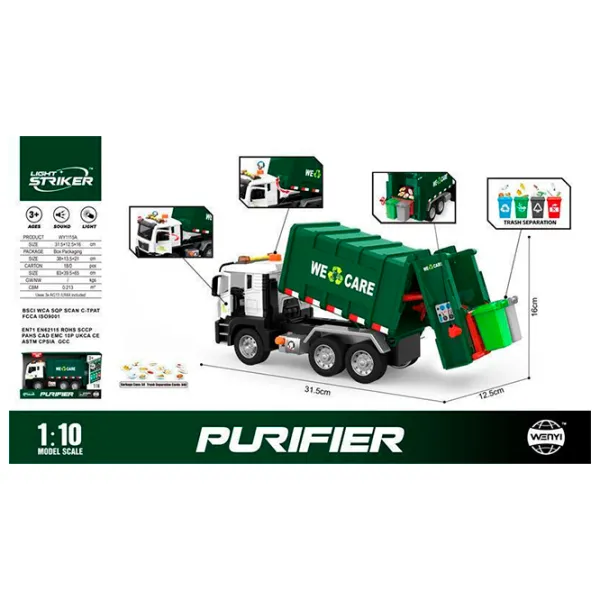 Грузовик Wenyi Purifier WY1111A  / / Серый Зеленый photo 6